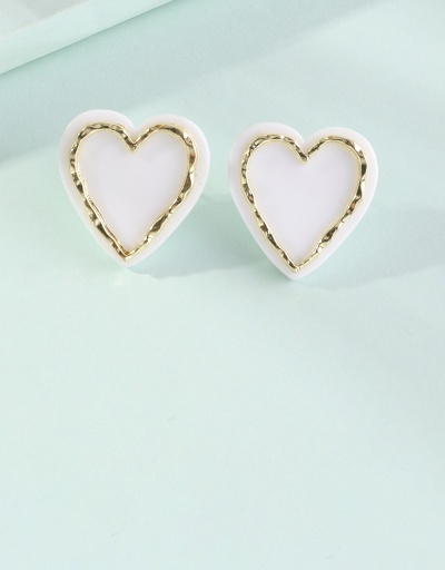 Replica Simple Heart Shape Easy Matching Stud Earrings For Women #792668 $10.66 USD for Wholesale