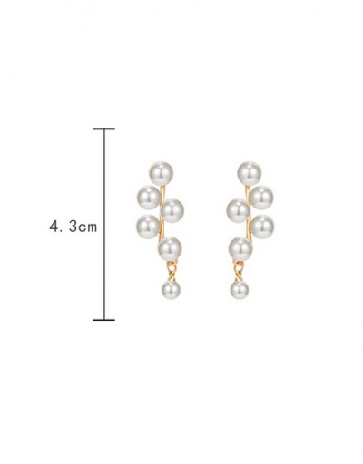 Replica Gentle Faux-Pearl Modern Long Earring For Women #792673 $5.60 USD for Wholesale