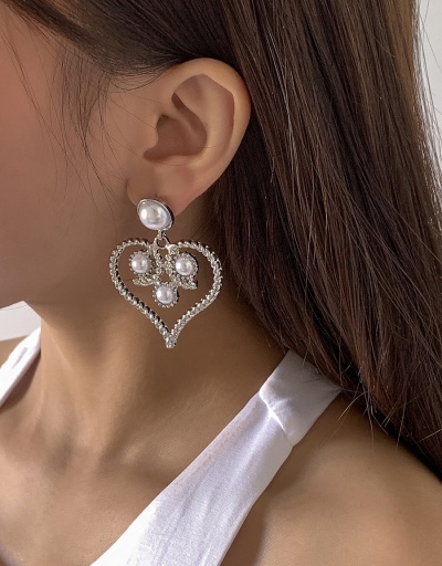 Replica Vintage Party Faux-Pearl Heart Shape Earrings For Women #792678 $7.64 USD for Wholesale