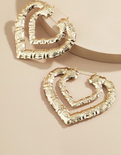 Replica Cool Heart Hollow Out Solid Earring For Women #792681 $8.32 USD for Wholesale