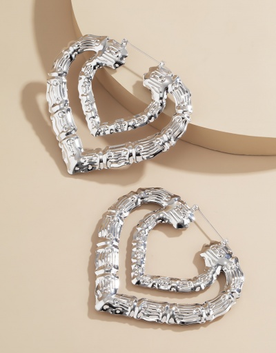 Replica Cool Heart Hollow Out Solid Earring For Women #792681 $8.32 USD for Wholesale