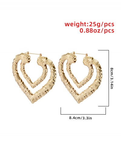 Replica Cool Heart Hollow Out Solid Earring For Women #792681 $8.32 USD for Wholesale