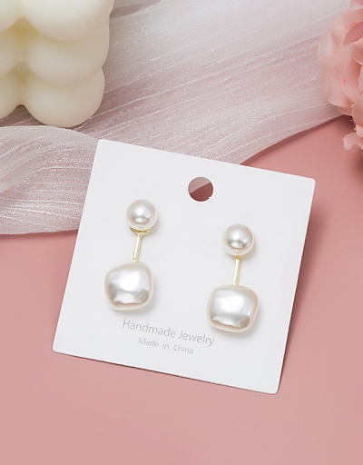 Replica Sweet Temperament Fashion Faux Pearl Earrings For Women #792685 $5.40 USD for Wholesale