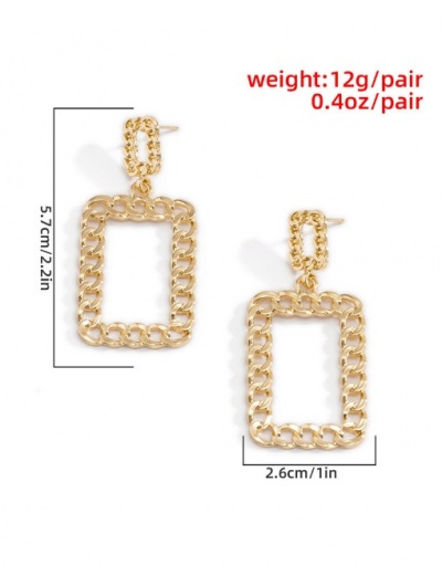 Replica Vintage Temperament Square Shape Chic Earrings For Women #792686 $7.08 USD for Wholesale