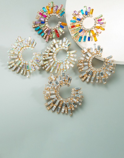 Alloy Material Colourful Rhinestone Party Earrings For Women #792687 $14.58 USD, Wholesale Fashion Earrings