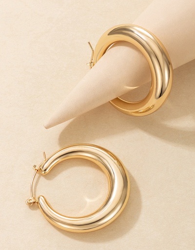 New Simple C Shape Circle Earring For Women #792690 $7.28 USD, Wholesale Fashion Earrings