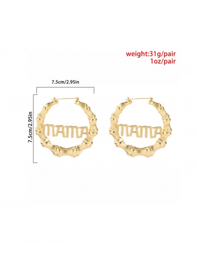 Replica Hip Hop Fashion Personality Letter Geometry Earrings For Women #792695 $8.88 USD for Wholesale