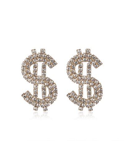 Replica Exaggerated Personality Rhinestone Alloy Material Earrings For Women #792697 $9.58 USD for Wholesale