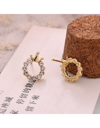 Replica Round Rhinestone Crown Fashion Earrings For Women #792699 $1.81 USD for Wholesale