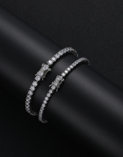 Single Breasted Zircon 3mm7inch Bracelet For Unisex #792703 $123.94 USD, Wholesale Fashion Bracelet