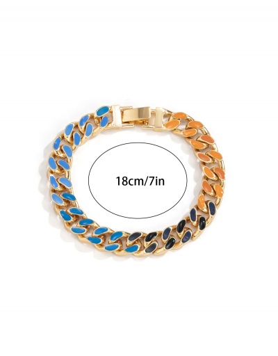 Replica Contrast Color Punk Simple Bracelet For Unisex #792704 $15.74 USD for Wholesale