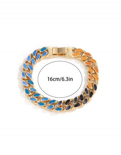 Replica Contrast Color Punk Simple Bracelet For Unisex #792704 $15.74 USD for Wholesale