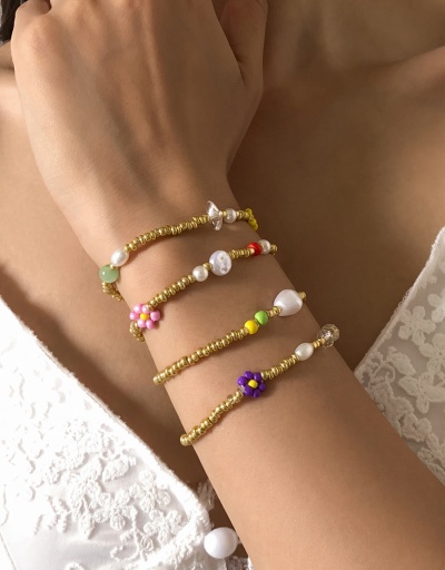 Special Faux-Pearl Shape Beads Flower Bracelet Set For Women #792706 $8.56 USD, Wholesale Fashion Bracelet