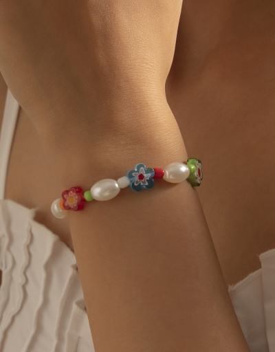 Cute Fresh Flower Faux-Pearl Bracelet For Women #792714 $7.93 USD, Wholesale Fashion Bracelet