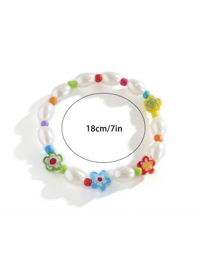 Replica Cute Fresh Flower Faux-Pearl Bracelet For Women #792714 $7.93 USD for Wholesale