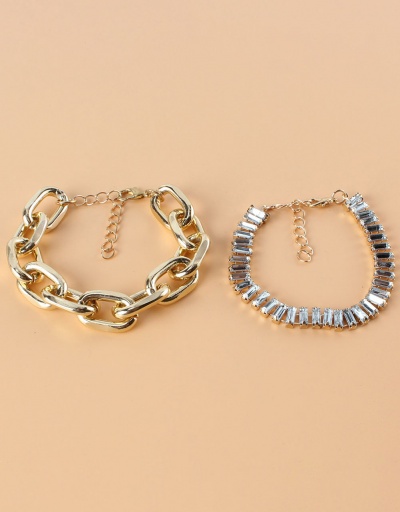 Replica Creative Hollow Out Chain Punk Bracelet Set For Women #792716 $9.44 USD for Wholesale