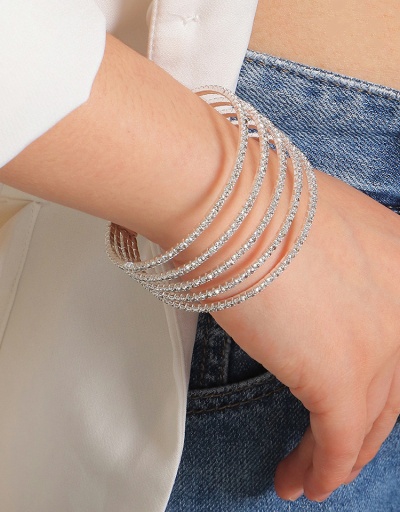 Exaggerated Multiple Layer Rhinestone Bracelets For Women #792717 $15.86 USD, Wholesale Fashion Bracelet