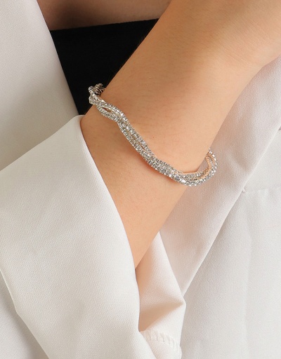 Replica Creative Twist Rhinestone Chic Bracelet For Women #792721 $10.18 USD for Wholesale