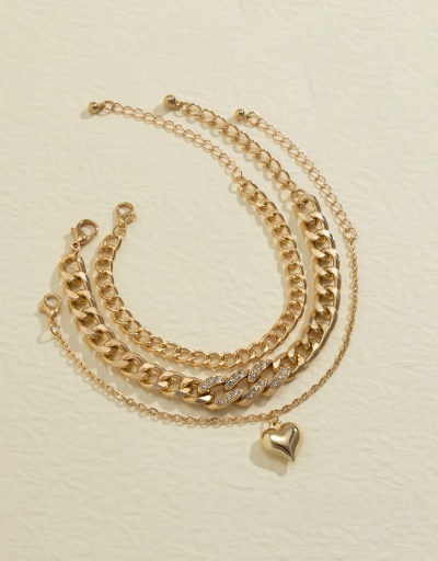 Replica Characteristic Zircon Heart Hollow Out Bracelet Set For Women #792725 $7.54 USD for Wholesale