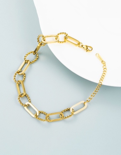 Replica Simple Solid Twist Hollow Out Hip Hop Bracelet For Unisex #792728 $16.20 USD for Wholesale