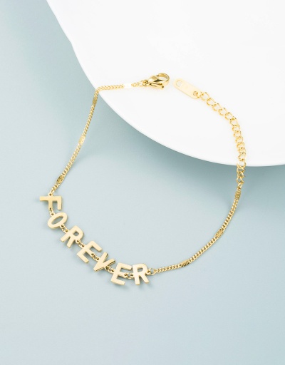 Replica Characteristic Letter Simple Golden Bracelets For Women #792729 $12.00 USD for Wholesale