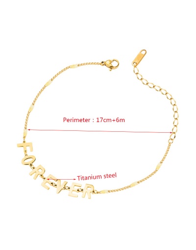 Replica Characteristic Letter Simple Golden Bracelets For Women #792729 $12.00 USD for Wholesale