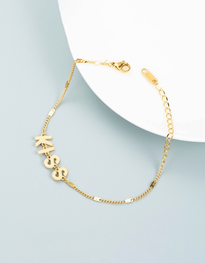 Replica Individual Letter Chain Easy Match Simple Bracelet For Unisex #792730 $12.48 USD for Wholesale