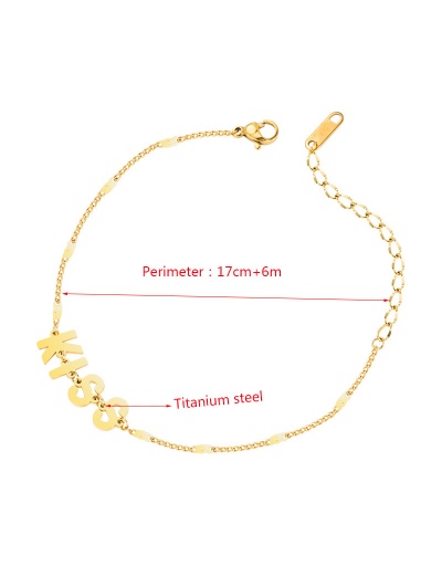 Replica Individual Letter Chain Easy Match Simple Bracelet For Unisex #792730 $12.48 USD for Wholesale