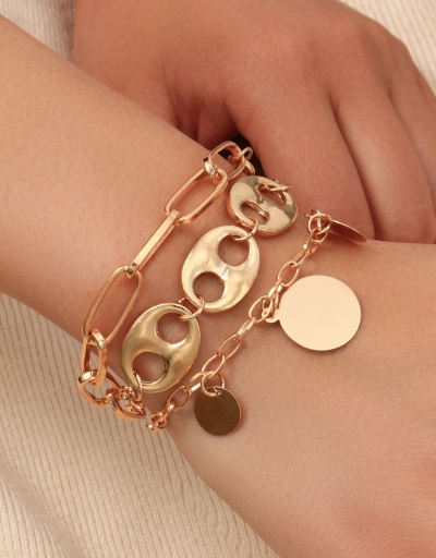 Vintage Hollow Out Round Three Piece Bracelet Set For Women #792733 $11.93 USD, Wholesale Fashion Bracelet