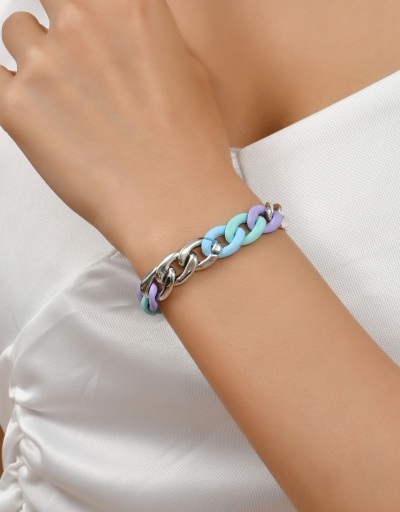 Hip Hop Contrast Color Hollow Out Bracelet For Women #792735 $9.27 USD, Wholesale Fashion Bracelet