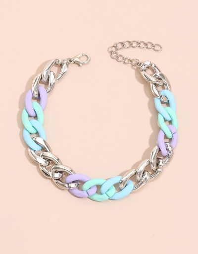 Replica Hip Hop Contrast Color Hollow Out Bracelet For Women #792735 $9.27 USD for Wholesale