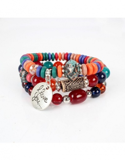 Replica Colourful Beads National Style Bracelet For Women #792736 $5.40 USD for Wholesale