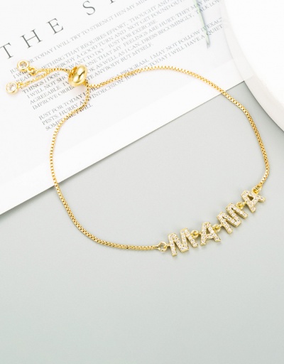 Replica New Letter Chain Bracelet For Girls For Women #792737 $15.74 USD for Wholesale