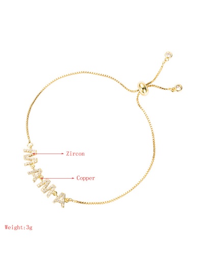 Replica New Letter Chain Bracelet For Girls For Women #792737 $15.74 USD for Wholesale