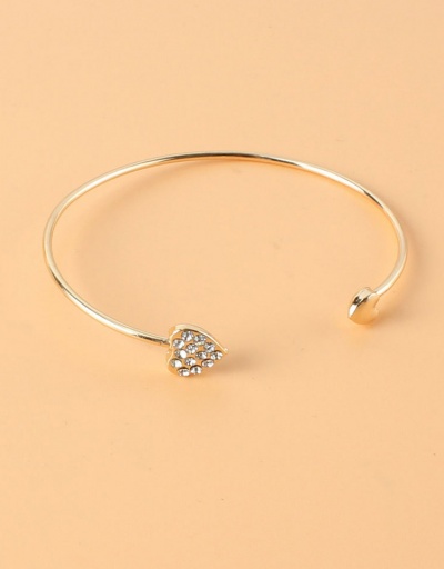 Replica Sweetie Solid Hollow Out Heart Rhinestone Bracelet For Women #792738 $6.84 USD for Wholesale