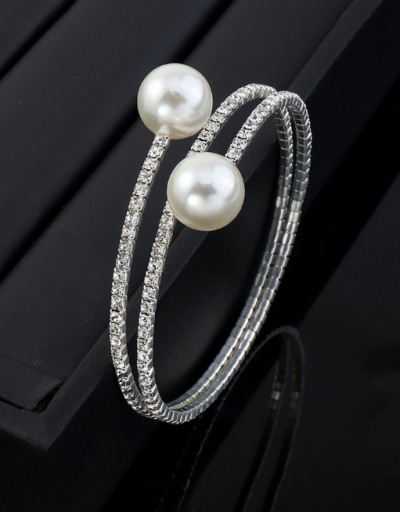 Replica Rhinestone Faux-Pearl Design Bracelet For Women #792740 $4.40 USD for Wholesale