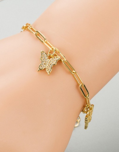 Fashion Zircon Butterfly Pendant Accessories Bracelet For Women #792742 $12.50 USD, Wholesale Fashion Bracelet