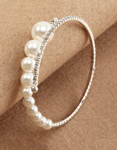 Replica Popular Elasticized Faux-Pearl Bracelet For Women #792744 $8.20 USD for Wholesale