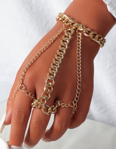 Hyperbolic Golden Chain Street Hand Chain For Women #792745 $11.69 USD, Wholesale Fashion Bracelet