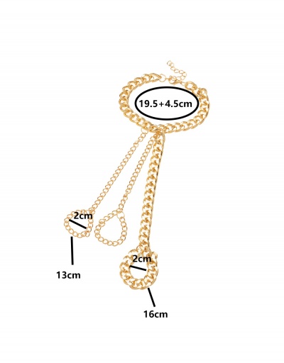 Replica Hyperbolic Golden Chain Street Hand Chain For Women #792745 $11.69 USD for Wholesale