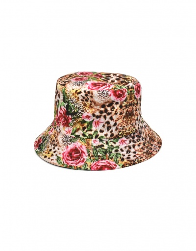 Replica Leopard Printed Multicolored Bucket Hat #792750 $15.74 USD for Wholesale