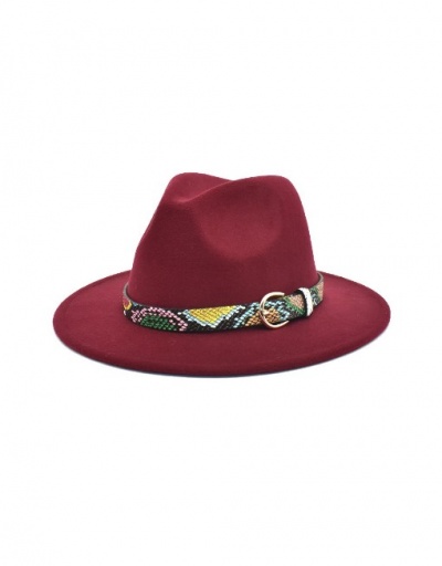 Replica Snake Print Outdoors Travel Fedora Hats #792751 $14.39 USD for Wholesale