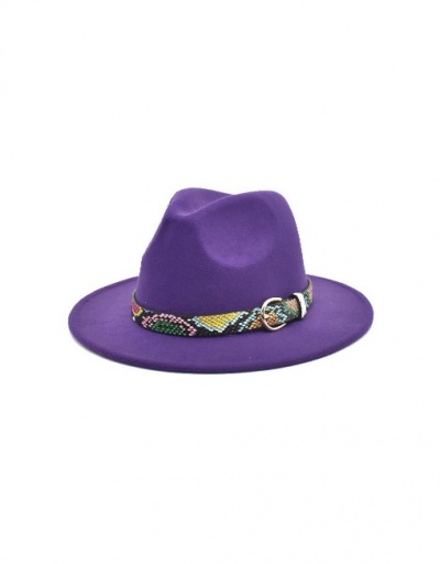 Replica Snake Print Outdoors Travel Fedora Hats #792751 $14.39 USD for Wholesale