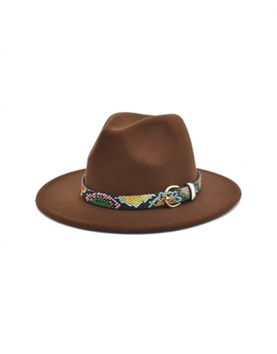 Replica Snake Print Outdoors Travel Fedora Hats #792751 $14.39 USD for Wholesale