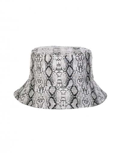 Replica PU Snake Printed Reversible Fisherman Cap #792761 $11.50 USD for Wholesale