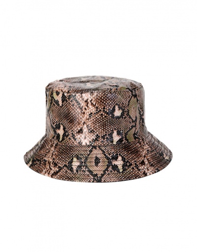 Replica PU Snake Printed Reversible Fisherman Cap #792761 $11.50 USD for Wholesale