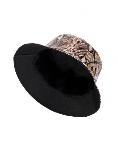 Replica PU Snake Printed Reversible Fisherman Cap #792761 $11.50 USD for Wholesale