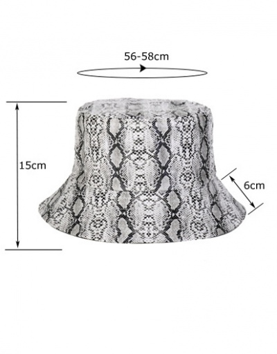 Replica PU Snake Printed Reversible Fisherman Cap #792761 $11.50 USD for Wholesale