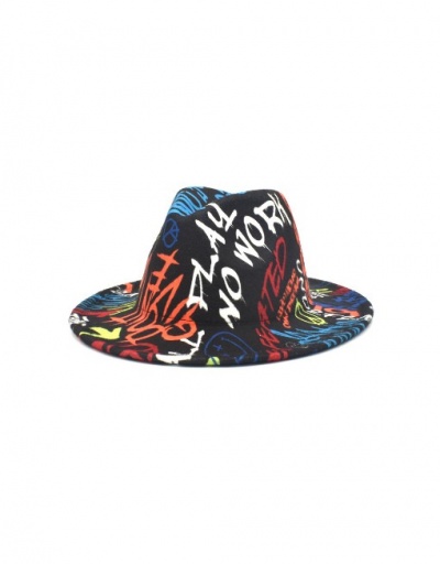 Novelty Printing Outdoors Wide Brim Fedora Hat #792763 $14.39 USD, Wholesale Fashion Hats