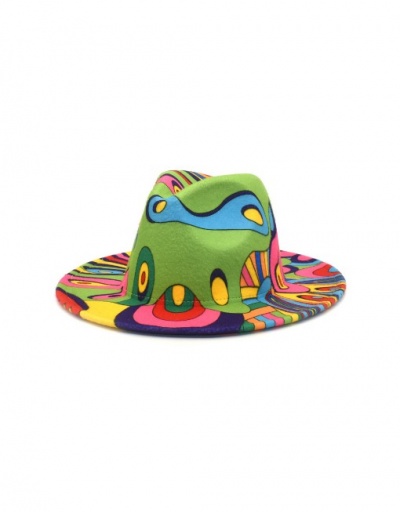 Replica Novelty Printing Outdoors Wide Brim Fedora Hat #792763 $14.39 USD for Wholesale